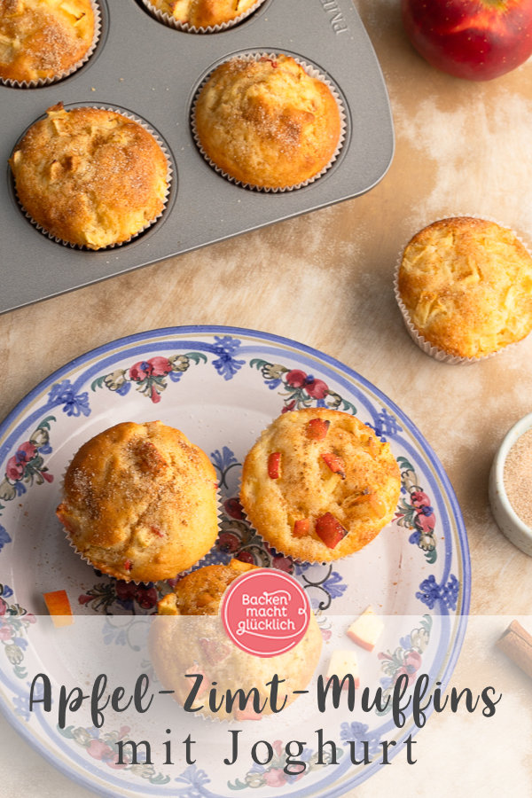 Himmlische Apfel-Zimt-Muffins mit Joghurt, die immer gut ankommen!