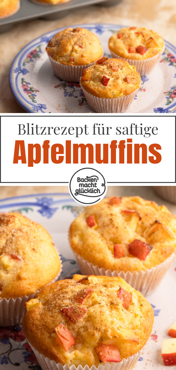 Himmlische Apfel-Zimt-Muffins mit Joghurt, die immer gut ankommen!