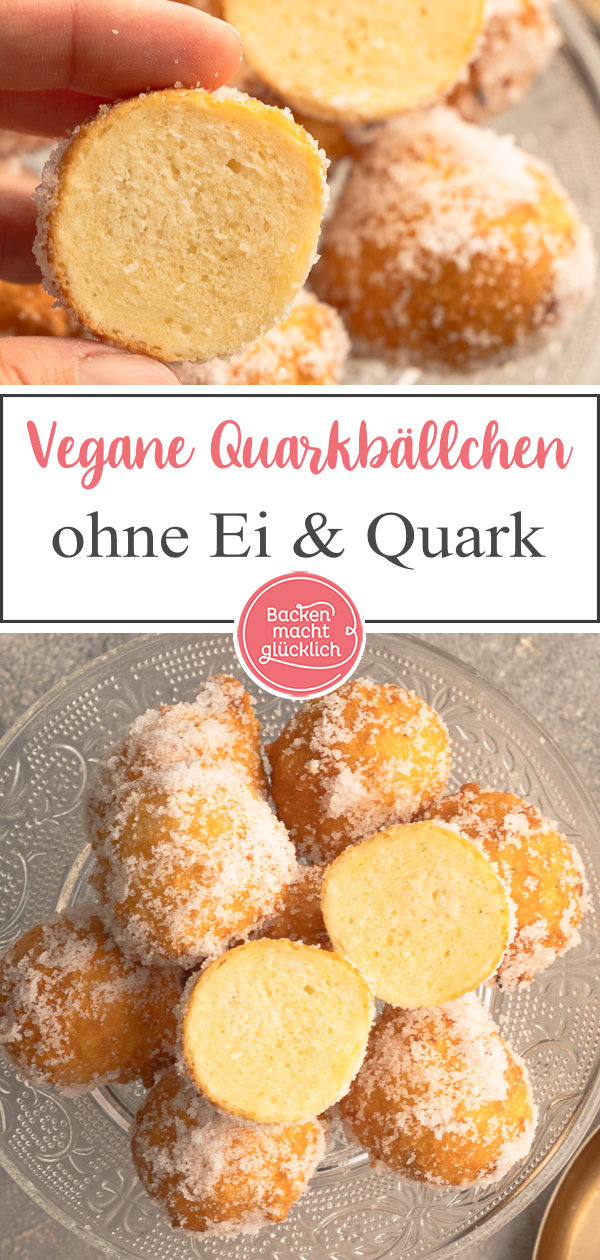 Mit diesem Rezept werden eure Quarkkrapfen vegan und trotzdem fluffig!