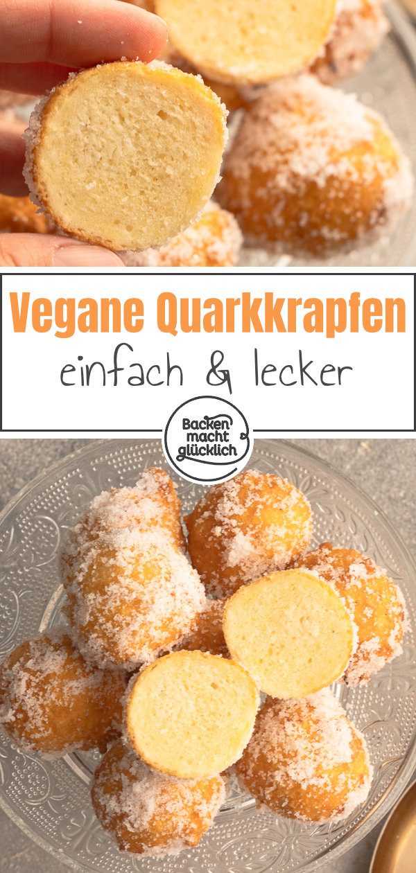 Mit diesem Rezept werden eure Quarkkrapfen vegan und trotzdem fluffig!