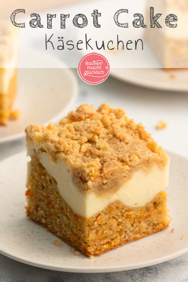 Kreative Blechkuchen-Kombi aus amerikanischem Carrot Cake und Frischkäse-Topping. Einfach zu backen und dennoch etwas Besonderes!