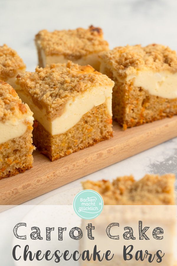 Kreative Blechkuchen-Kombi aus amerikanischem Carrot Cake und Frischkäse-Topping. Einfach zu backen und dennoch etwas Besonderes!