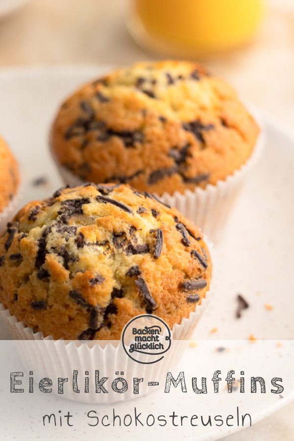 Einfaches Rezept für Omas klassische Eierlikörmuffins mit Öl und Schokolade: Kommen immer gut an!