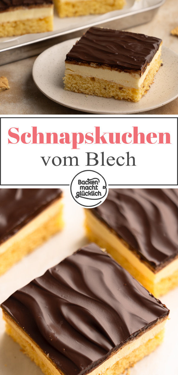 Nostalgie-Rezept für eine köstliche Kombi aus Rührkuchen, Buttercreme, beschwipste Keks-Schicht und Schokolade