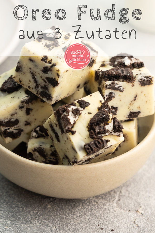 Schnelles Rezept für Cookies 'n' Cream Fudge aus 3 Zutaten: cremig, crunchy, lecker!