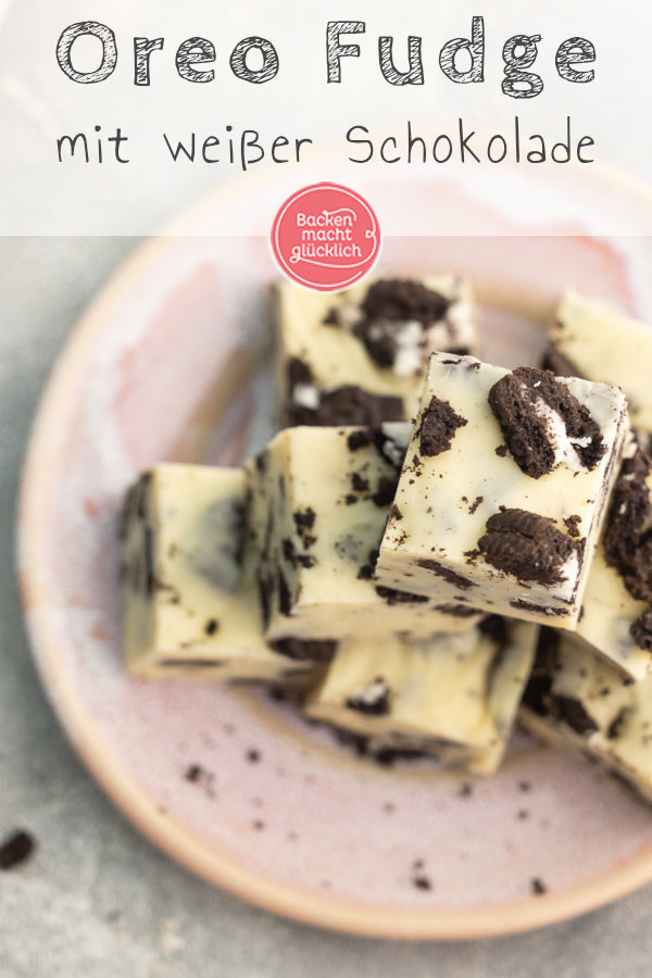 Schnelles Rezept für Cookies 'n' Cream Fudge aus 3 Zutaten: cremig, crunchy, lecker!