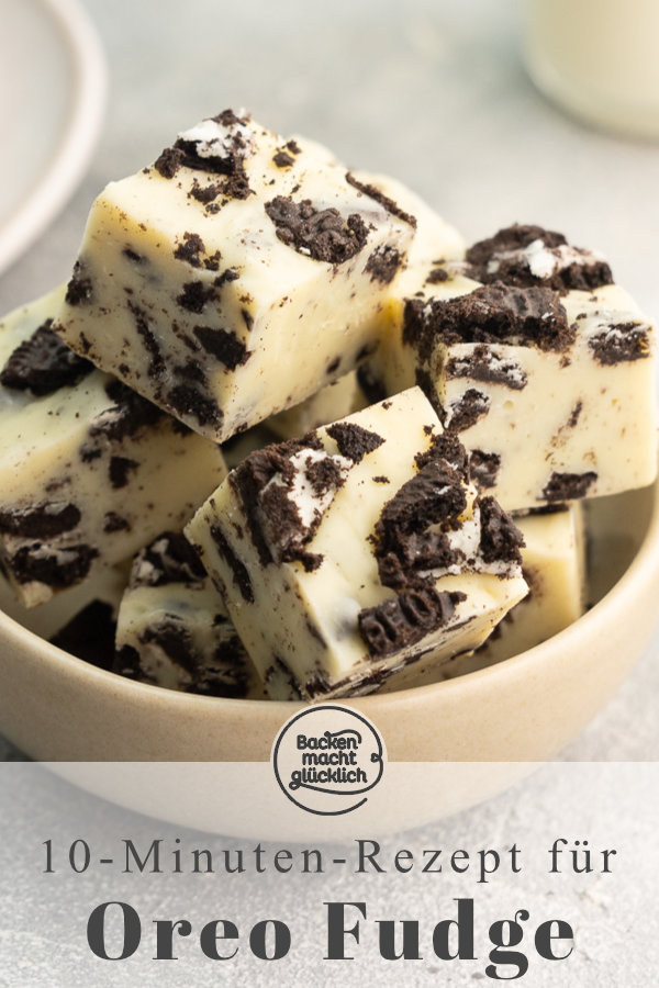 Schnelles Rezept für Cookies 'n' Cream Fudge aus 3 Zutaten: cremig, crunchy, lecker!