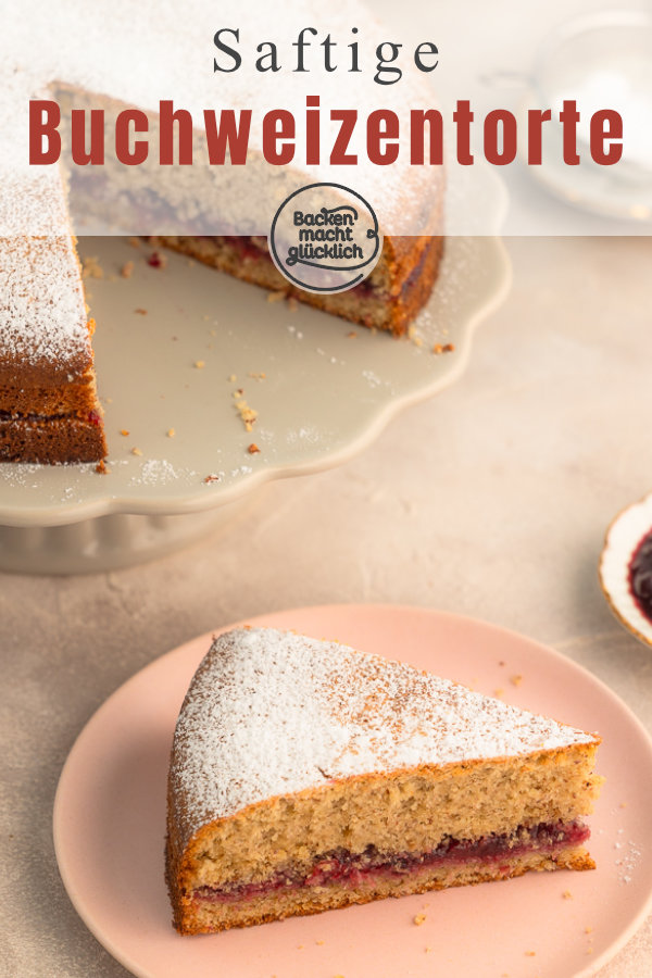 Klassische Südtiroler Buchweizentorte mit Preiselbeeren: Mit diesem Rezept wird sie herrlich saftig, nussig und glutenfrei.