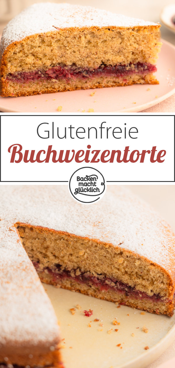 Klassische Südtiroler Buchweizentorte mit Preiselbeeren: Mit diesem Rezept wird sie herrlich saftig, nussig und glutenfrei.