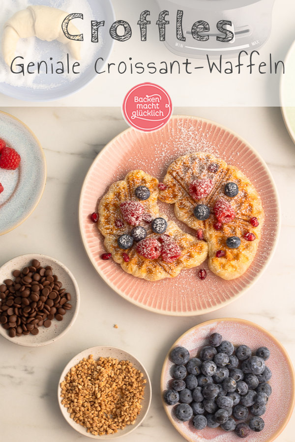 Croffles sind der Hit. Diese trendigen Croissant-Waffeln sind gerade f&uuml;r Familien und Kinder eine super witzige Idee.