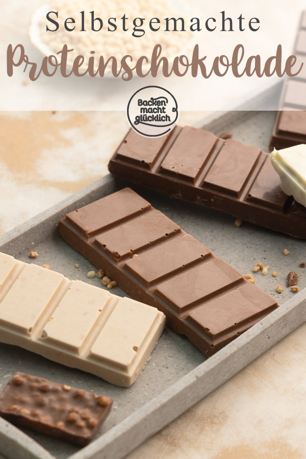 Einfaches 5-Minuten-Rezept für zuckerfreie High Protein Schoko-Tafeln, die besser schmecken als gekaufte ♥