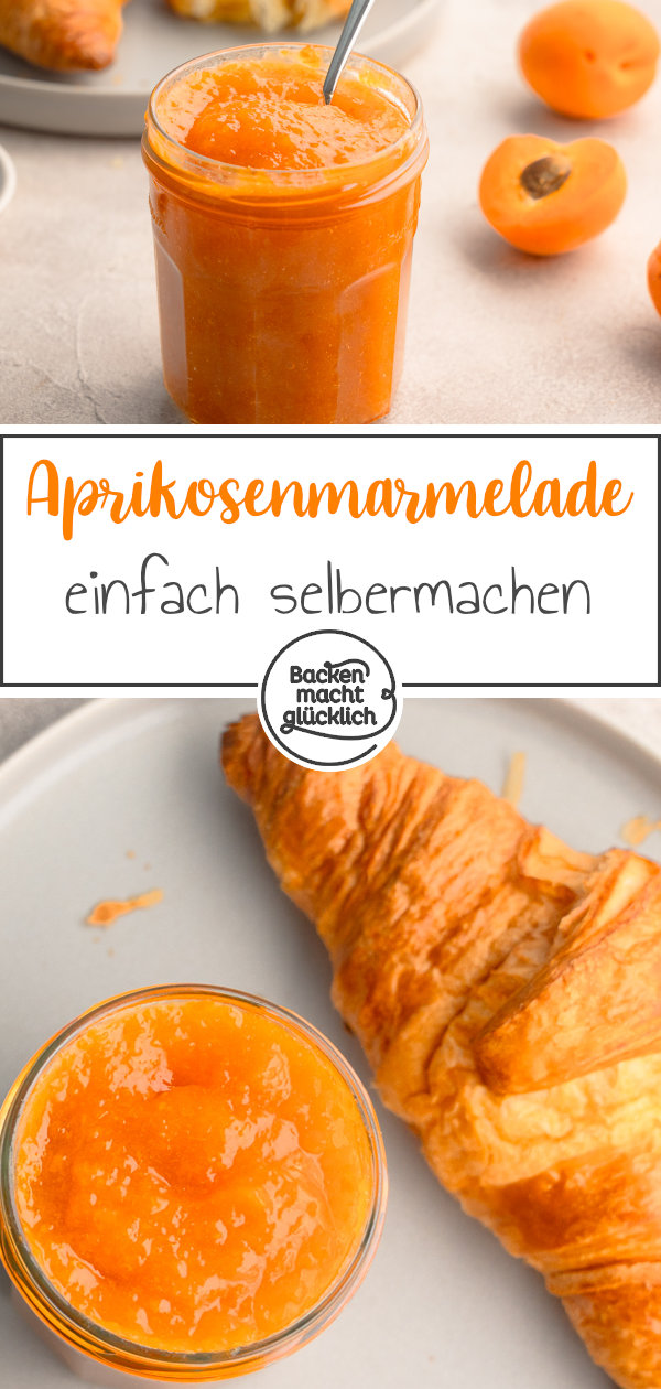 Fruchtige Aprikosenmarmelade einfach selber machen: F&uuml;r dieses Rezept braucht ihr nur 15 Minuten. Schmeckt wie von Oma!