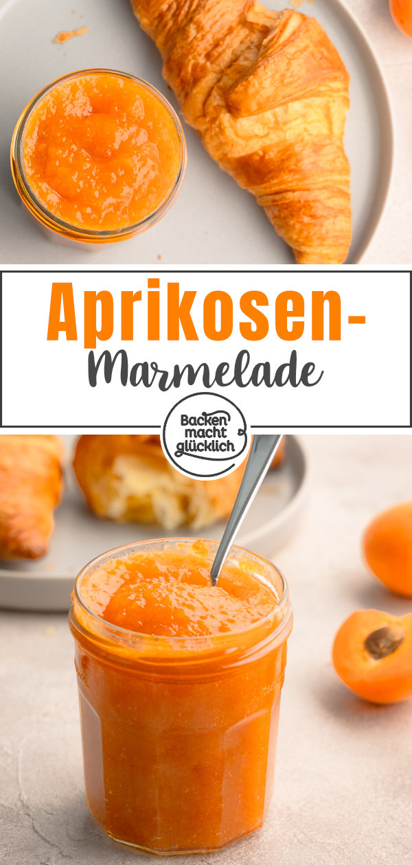 Fruchtige Aprikosenmarmelade einfach selber machen: F&uuml;r dieses Rezept braucht ihr nur 15 Minuten. Schmeckt wie von Oma!